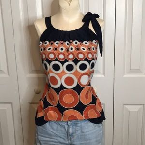 Ann Taylor sleeveless tie shoulder blouse!